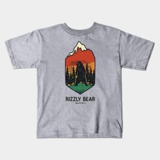 Rizzly Bear Adventure - Dark Kids T-Shirt